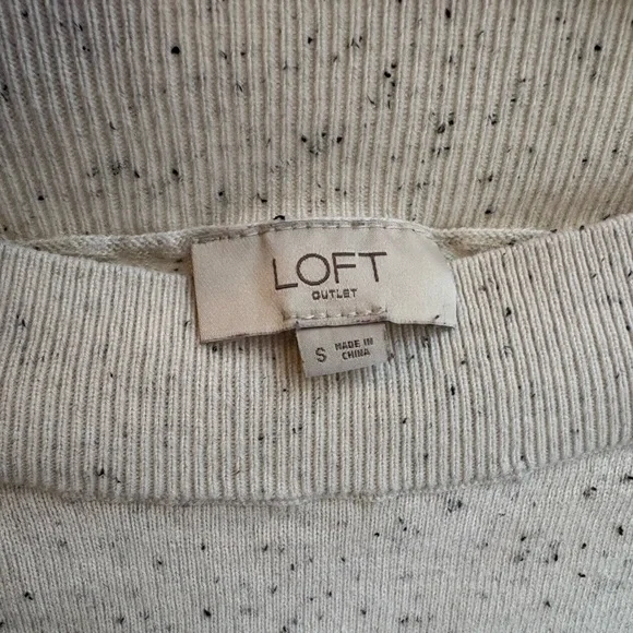 LOFT Speckled Knit Sweater Size Small - Picture 4 of 5